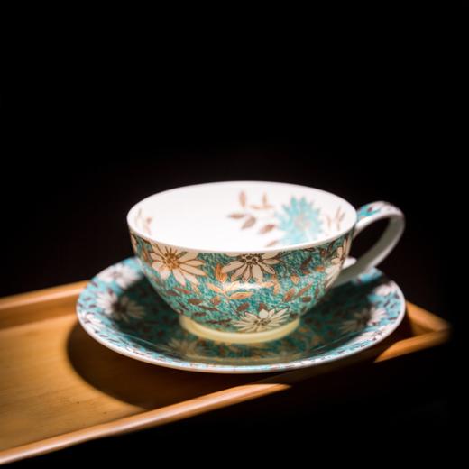 【丹侬DUNOON】英国原产骨瓷茶壶黄金饰面套装（蓝绿） 商品图3