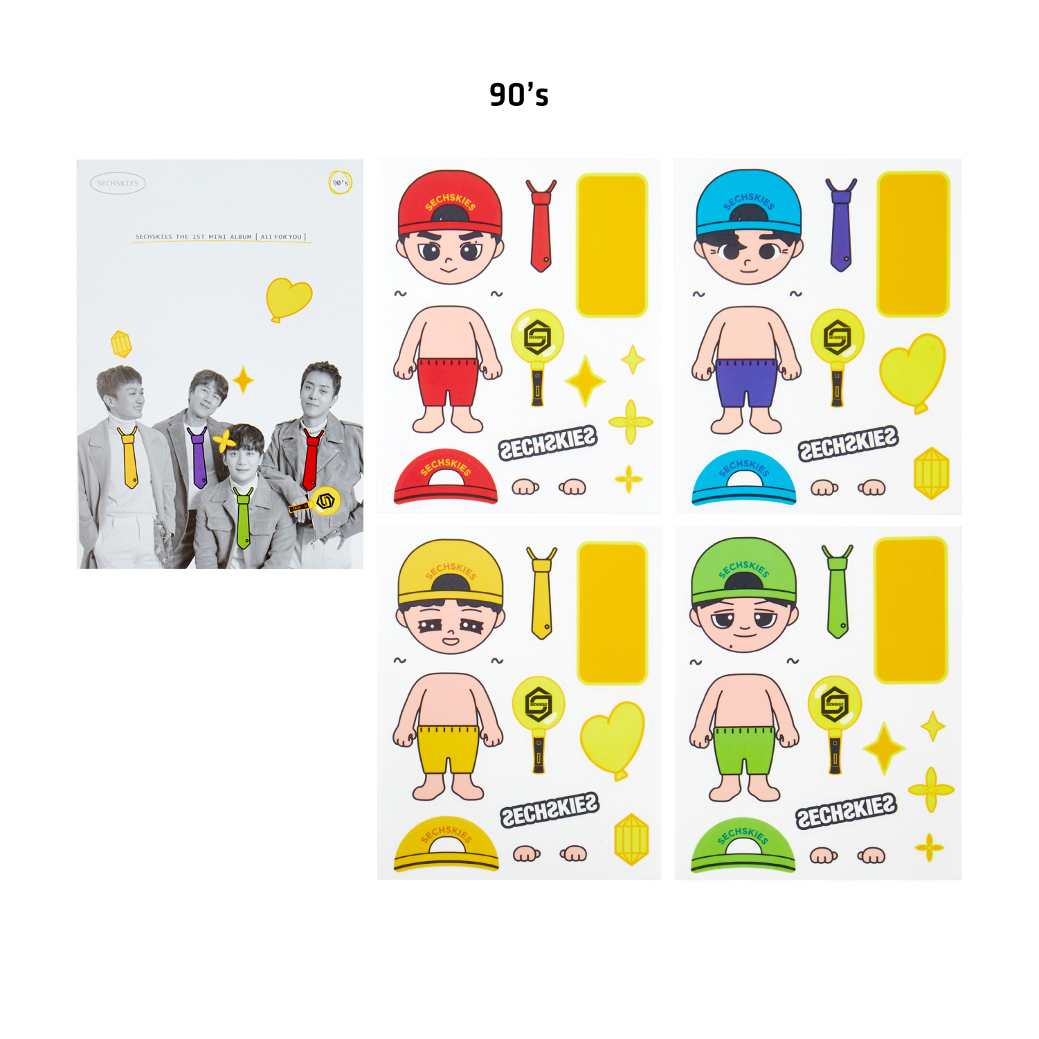 sechskies水晶男孩allforyoucustomstickerset韩国明星周边贴纸