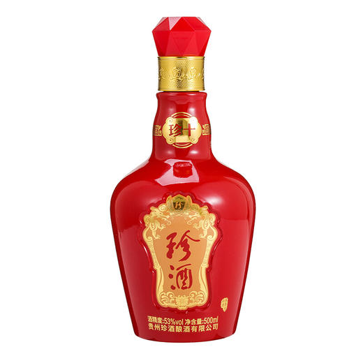 【推荐】贵州珍酒 珍十 酱香型白酒 53度 粮食白酒 500m*6瓶整箱装（新老包装随机发货） 商品图3