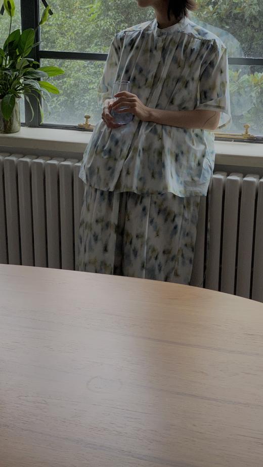 HIDEMI “我们做印花”无尽夏 印花长绒棉套装 可拆卸系带短袖衬衫/不对称半身裙 商品图12