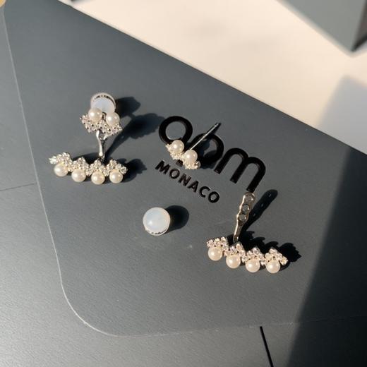 apm独特品味波浪珍珠耳环