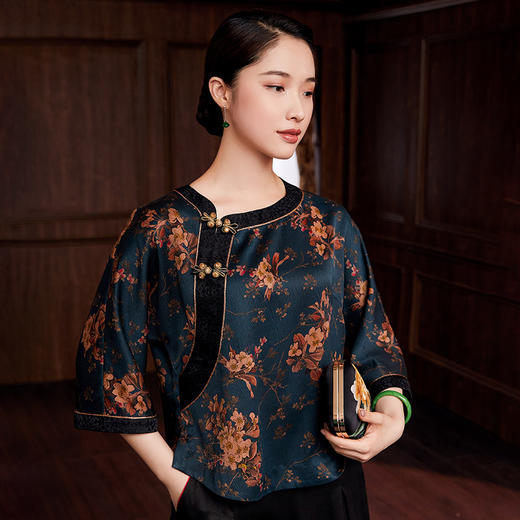 e20273 玺玥香云纱唐装上衣