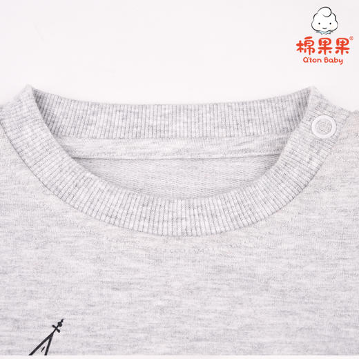 棉果果秋季男童氨棉小毛圈恐龙印花圆领卫衣M312180220477 商品图1