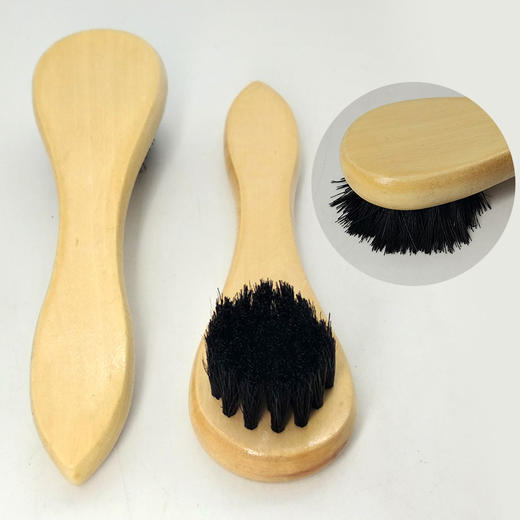 原木带柄小圆头刷 上油刷鞋刷小号单面油刷 商品图4