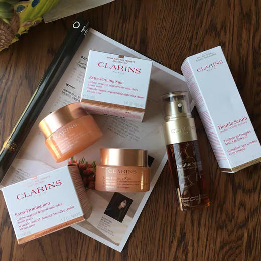 【焕颜弹力系列】Clarins娇韵诗双萃精华50ml+弹簧紧致日霜50ml+晚霜50ml两件套 三件套 商品图1