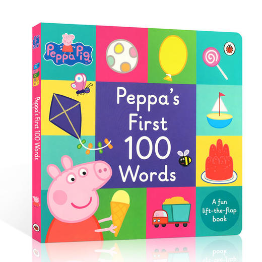 【生活词汇积累】【小猪佩奇】Peppa Pig's First 100 Words 小猪佩奇100词翻翻纸板书 通过七大生活场景轻松掌握100个日常单词 商品图0