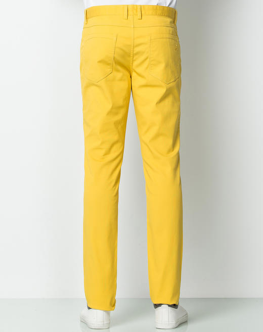 Marco Azzali 亮黄色混纺面料休闲裤 P3609800 商品图2