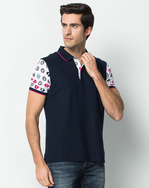 Marco Azzali 藏青色POLO衫 T3655900 商品图2