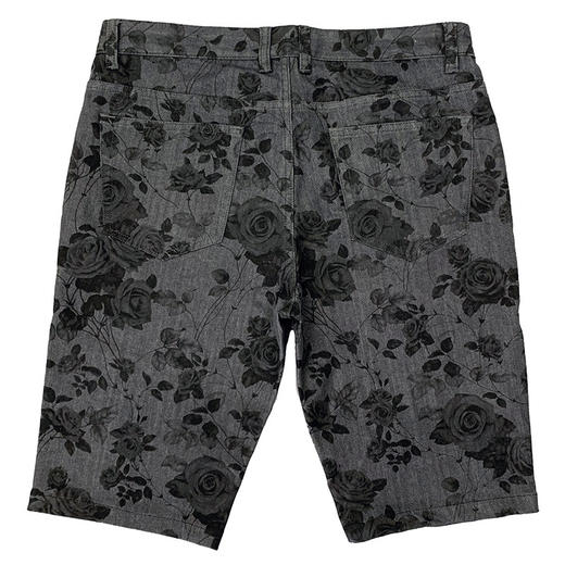 Marco Azzali 灰色玫瑰印花牛仔短裤 P3717400 商品图1