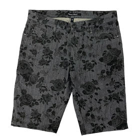 Marco Azzali 灰色玫瑰印花牛仔短裤 P3717400