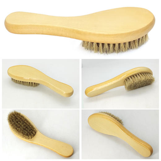 大鸡腿刷大头斜猪毛刷 原木鞋刷 商品图3