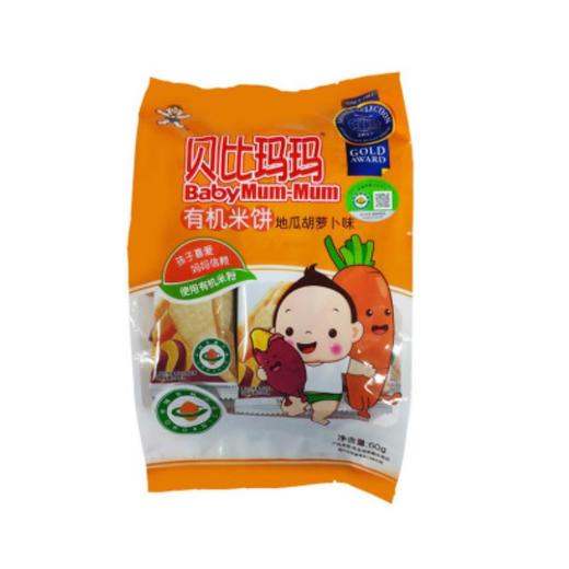 旺旺贝比玛玛有机米饼地瓜胡萝卜味60g