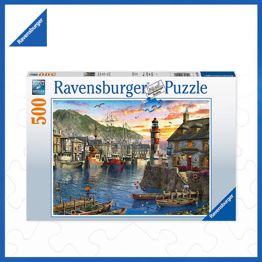 Ravensburger拼图 平面拼图500片港口的日出RAVC150458 商品图0