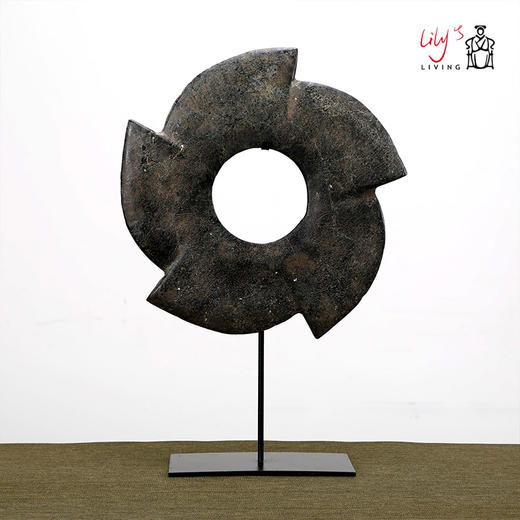 火轮玉片桌面摆件中式玉璧 商品图2