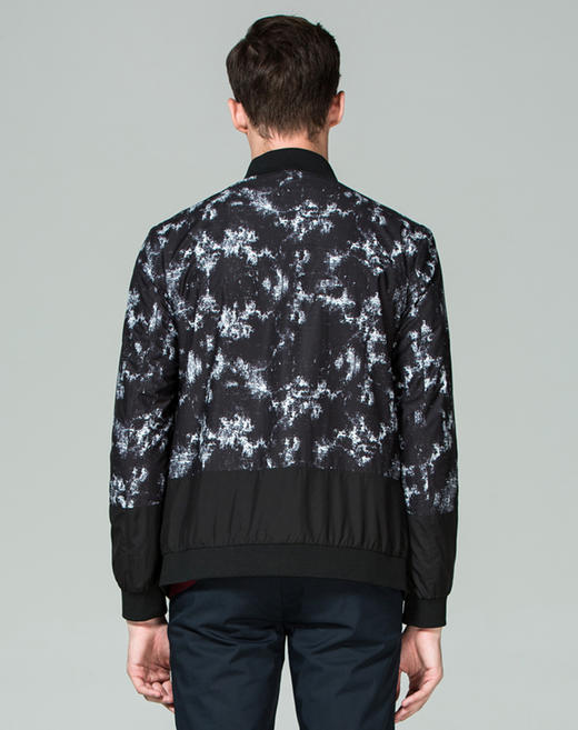 Marco Azzali 黑白印花棒球款夹克 J3605200 商品图1