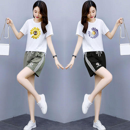 WZNH-QYQX2027新品清凉休闲运动套装T恤+运动短裤 商品图1