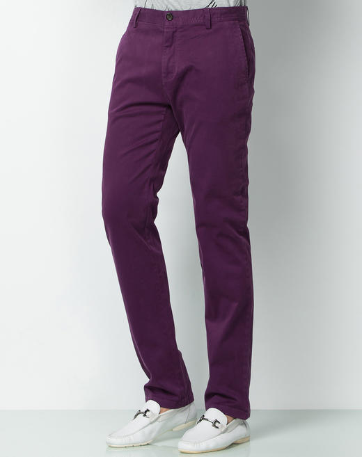Marco Azzali 紫色成衣染色休闲裤 P3719A00 商品图1
