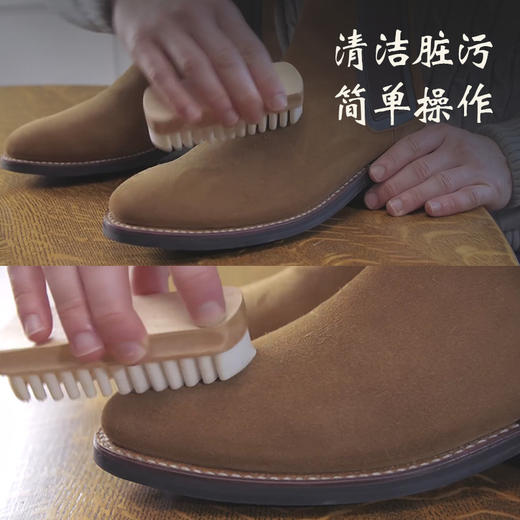 D型绒皮麂皮清洁胶刷鞋刷 商品图2