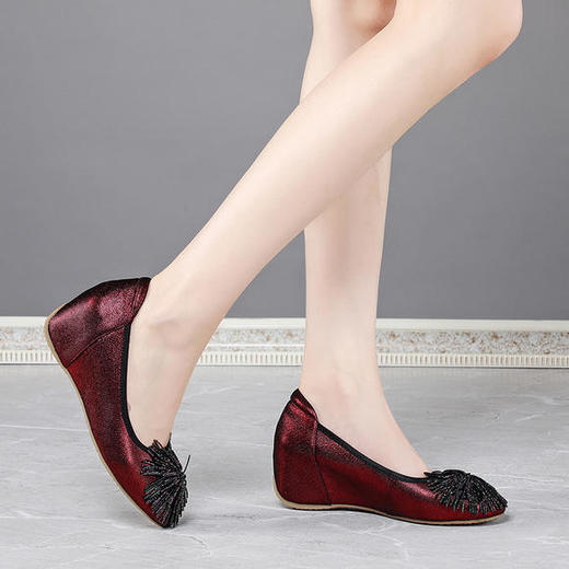 OLD-3931新款时尚水钻内增高浅口单鞋 商品图3