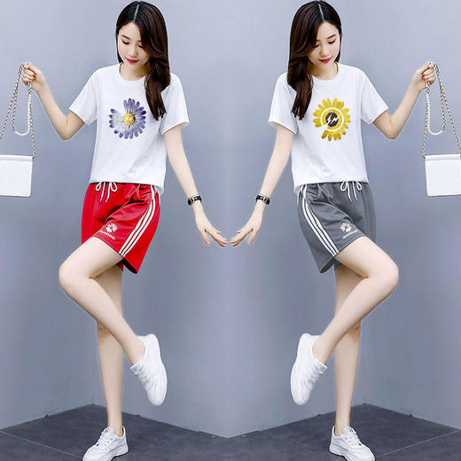 WZNH-QYQX2027新品清凉休闲运动套装T恤+运动短裤 商品图2