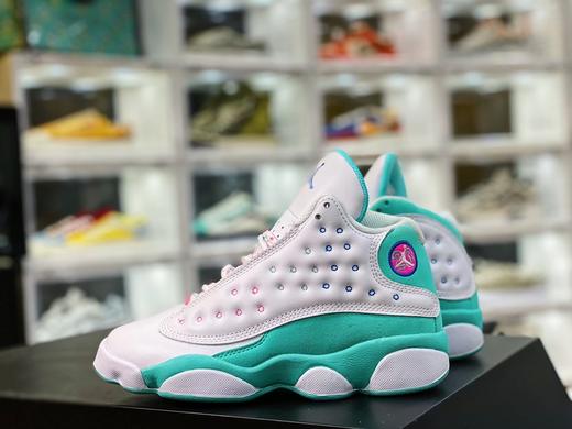 “蒂芙尼白绿色” 女鞋36-40真标头层皮带半码！实战碾碎水泥！乔丹飞人 Air Jordan 13 JTH NRG Tinker AJ13乔13 商品图0