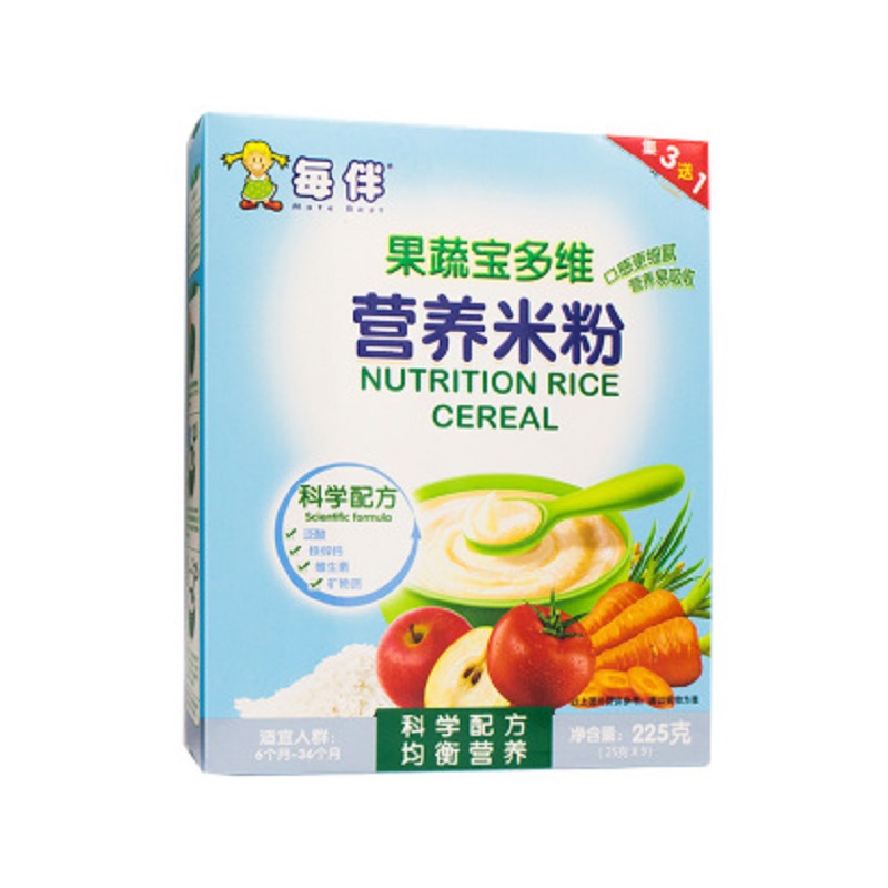 每伴宝宝辅食果蔬宝营养米粉225gJPY带授权招加盟代理