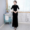 SXF-20-7340夏季新款复古中国风改良丝绒旗袍裙 商品缩略图2