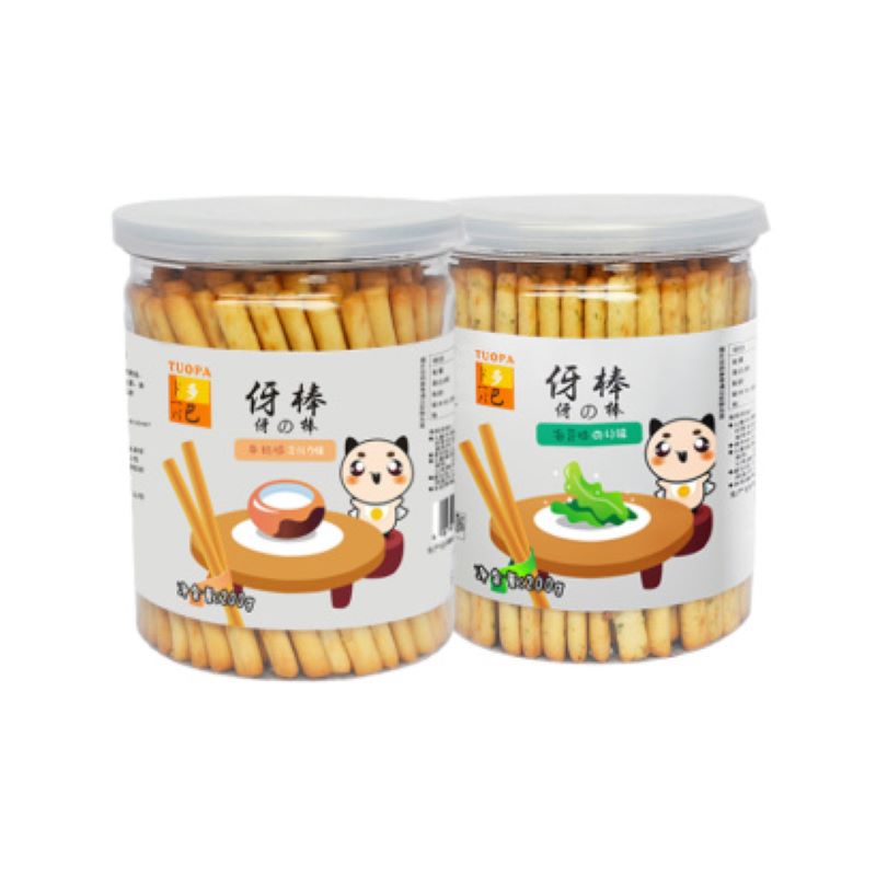 【品牌直供】多巴伢棒 婴幼儿棒状饼干 牛奶味/海苔味，解决宝宝萌牙烦恼200gJPY带授权招加盟代理