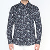 Marco Azzali 藏青印花长袖衬衫 C5107100 商品缩略图0