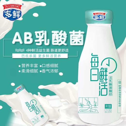多鲜AB乳酸奶210g（月套餐，每天配送）【订30天送2袋多鲜巴氏鲜牛奶】 商品图1