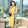 SRSFZ-YJF8750新款黄色气质时尚连衣裙TZF 商品缩略图0