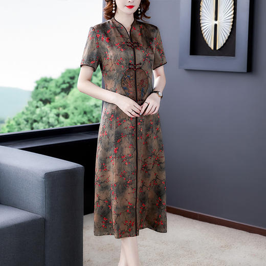 AHM  myx8095改良旗袍裙时尚大码妈妈装【优】 商品图1