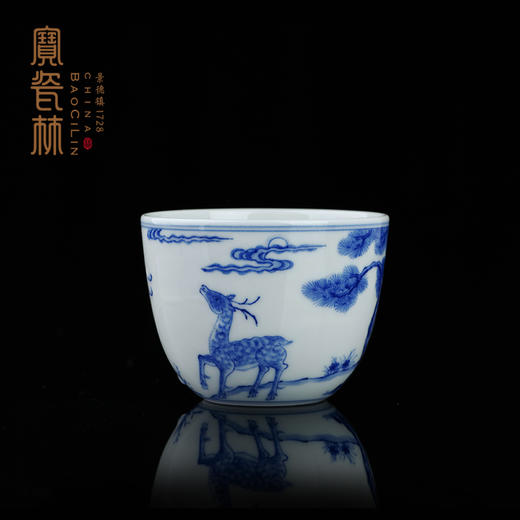 青花鹤鹿同春杯 商品图1