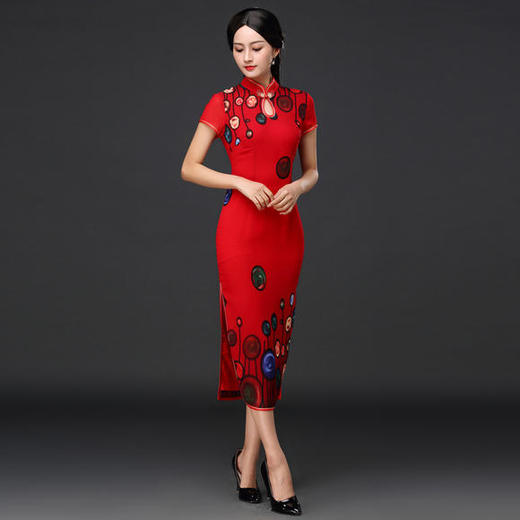 DNS- A2009新款时尚修身优雅复古旗袍 商品图1