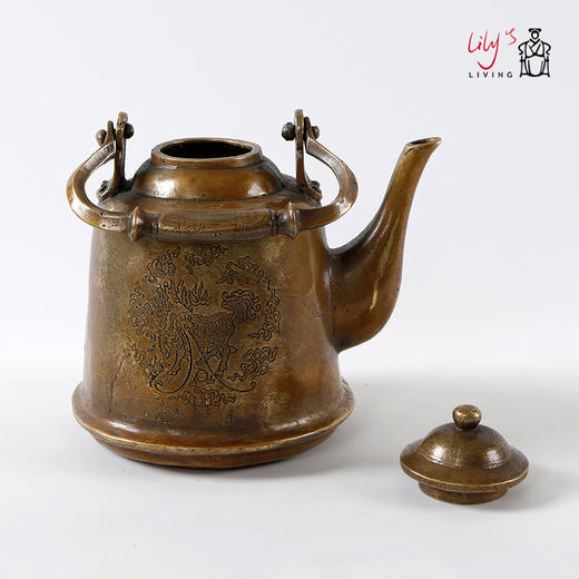 铜壶仿旧茶具新中式摆件茶壶提壶 商品图4