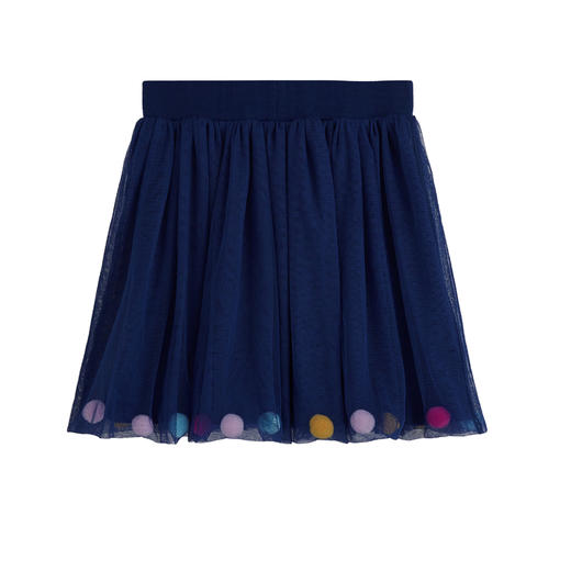 班尼路童装女童半身裙弹力波波球洋气可爱网纱短裙 商品图3