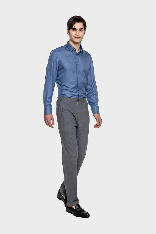 callisto蓝色全桑蚕丝衬衫  SPSTL089BL 商品图3