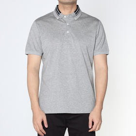 Marco Azzali 灰色小方领POLO衫 T5213400