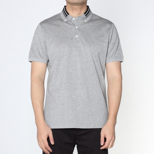 Marco Azzali 灰色小方领POLO衫 T5213400 商品图0