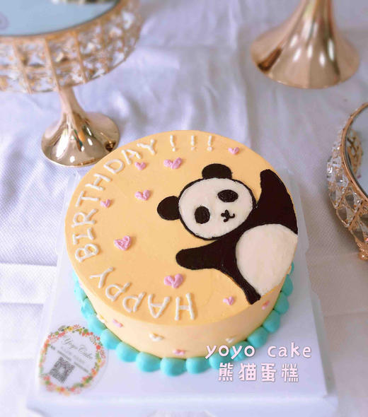 派派福熊猫蛋糕图片