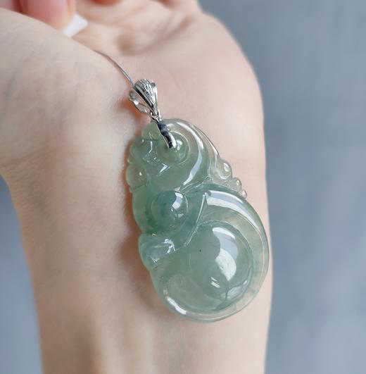 18K镶嵌翡翠吊坠 商品图1