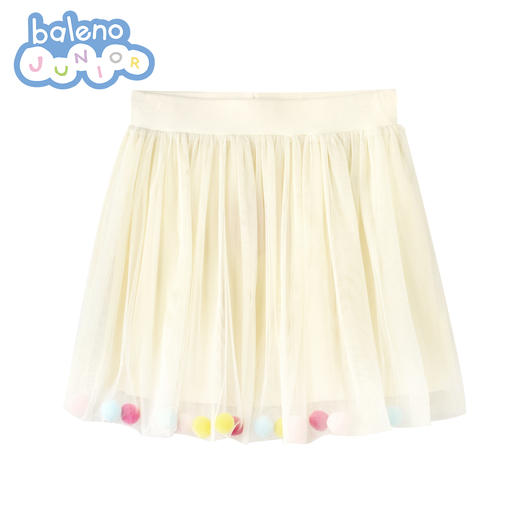 班尼路童装女童半身裙弹力波波球洋气可爱网纱短裙 商品图1
