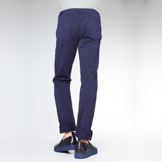 Marco Azzali 藏青针织休闲裤 P5105100 商品图2