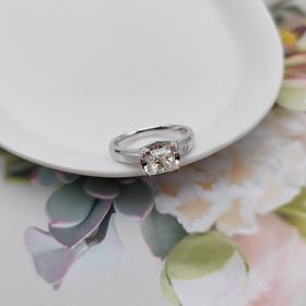 18K钻石戒指(1.008ct) 公主方型 圈号:13#