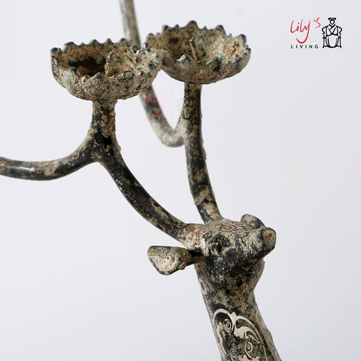 错银鹿蜡台动物摆件新中式 商品图3