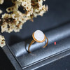 18K玫瑰金和田玉（白玉）戒指--花边戒 / 蛋面 8*10mm（圈口请备注留言） 商品缩略图0