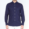 Marco Azzali 深蓝磨毛面料长袖衬衫 C5108100 商品缩略图0