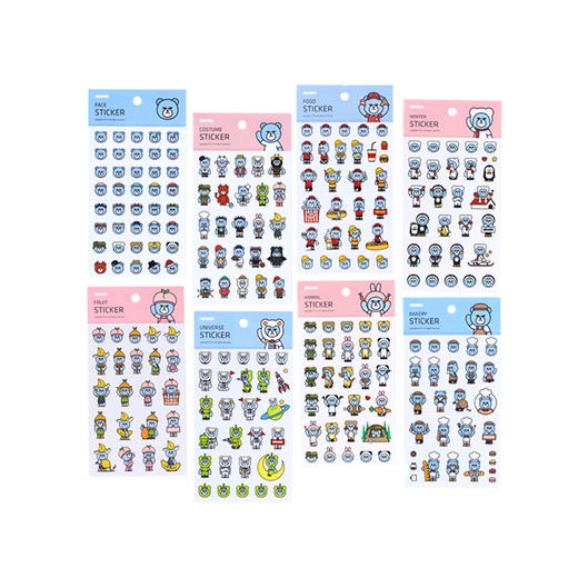 [SFM] KRUNK STICKER yg krunk熊 克鲁克韩国明星周边 小孩贴纸JPY带授权招加盟代理 商品图0
