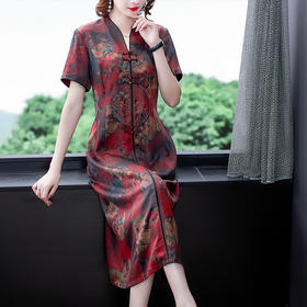 AHM  myx8095改良旗袍裙时尚大码妈妈装【优】