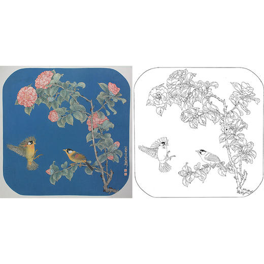工笔画白描底稿 盘虎杰 花鸟小品 HJ20 商品图0
